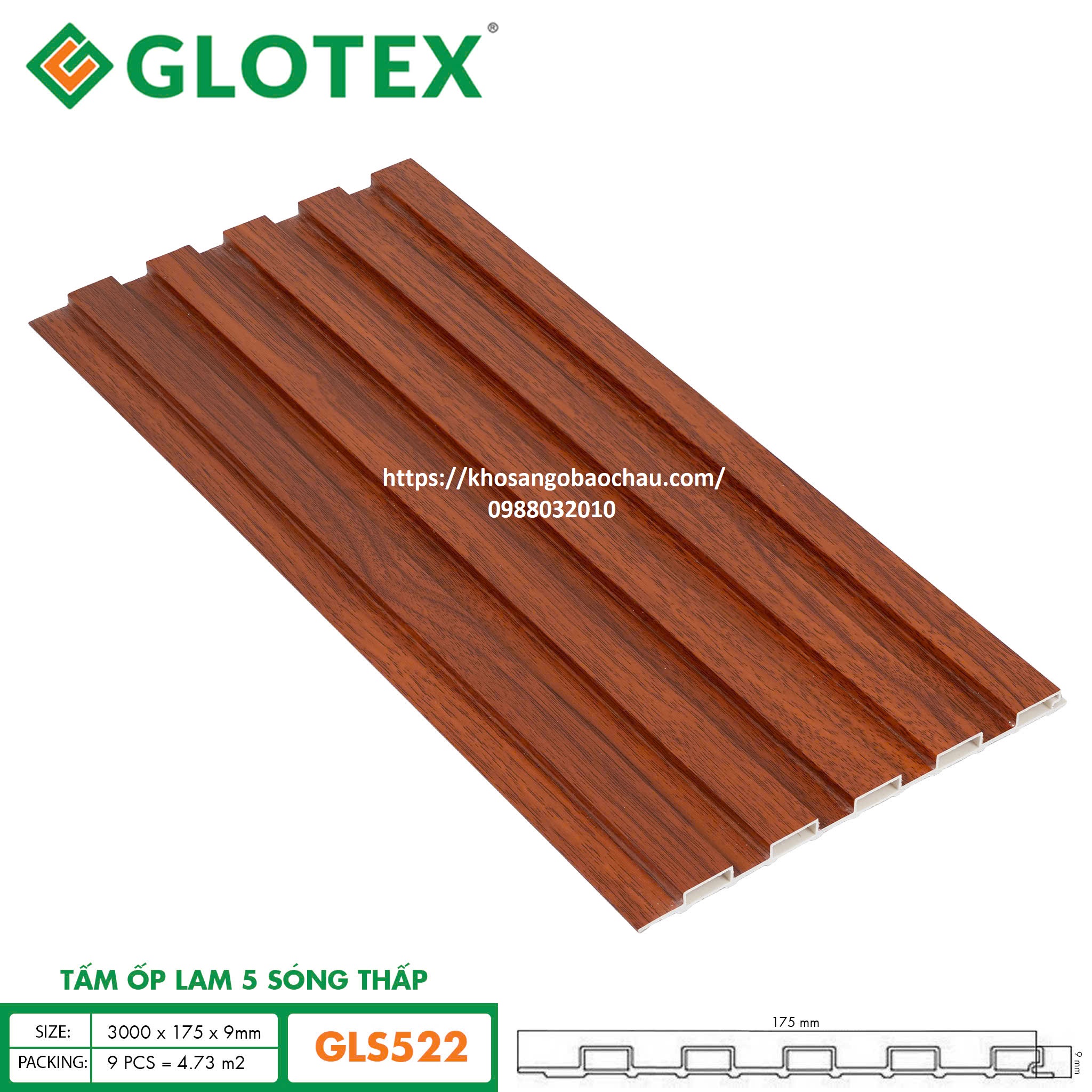 LAM 5 SÓNG THẤP GLOTEX GLS522