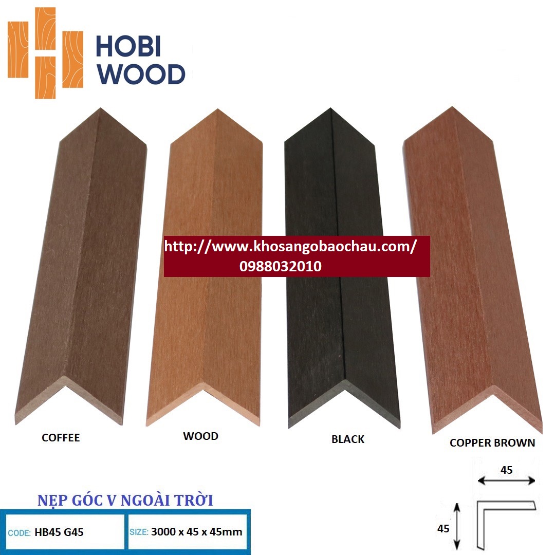 NẸP GÓC V60X60 NGOÀI TRỜI HOBIWOOD