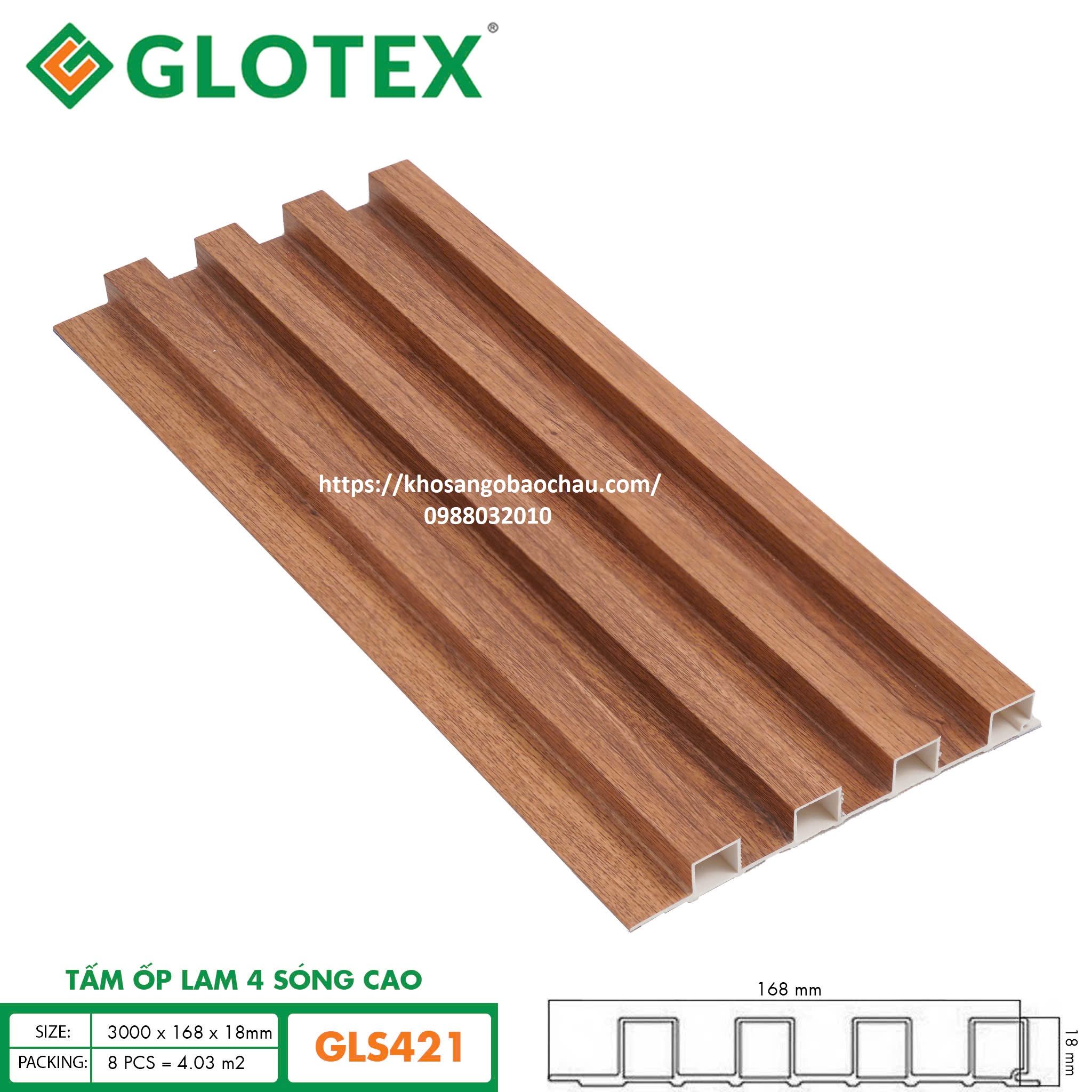 LAM 4 SÓNG CAO GLOTEX GLS421