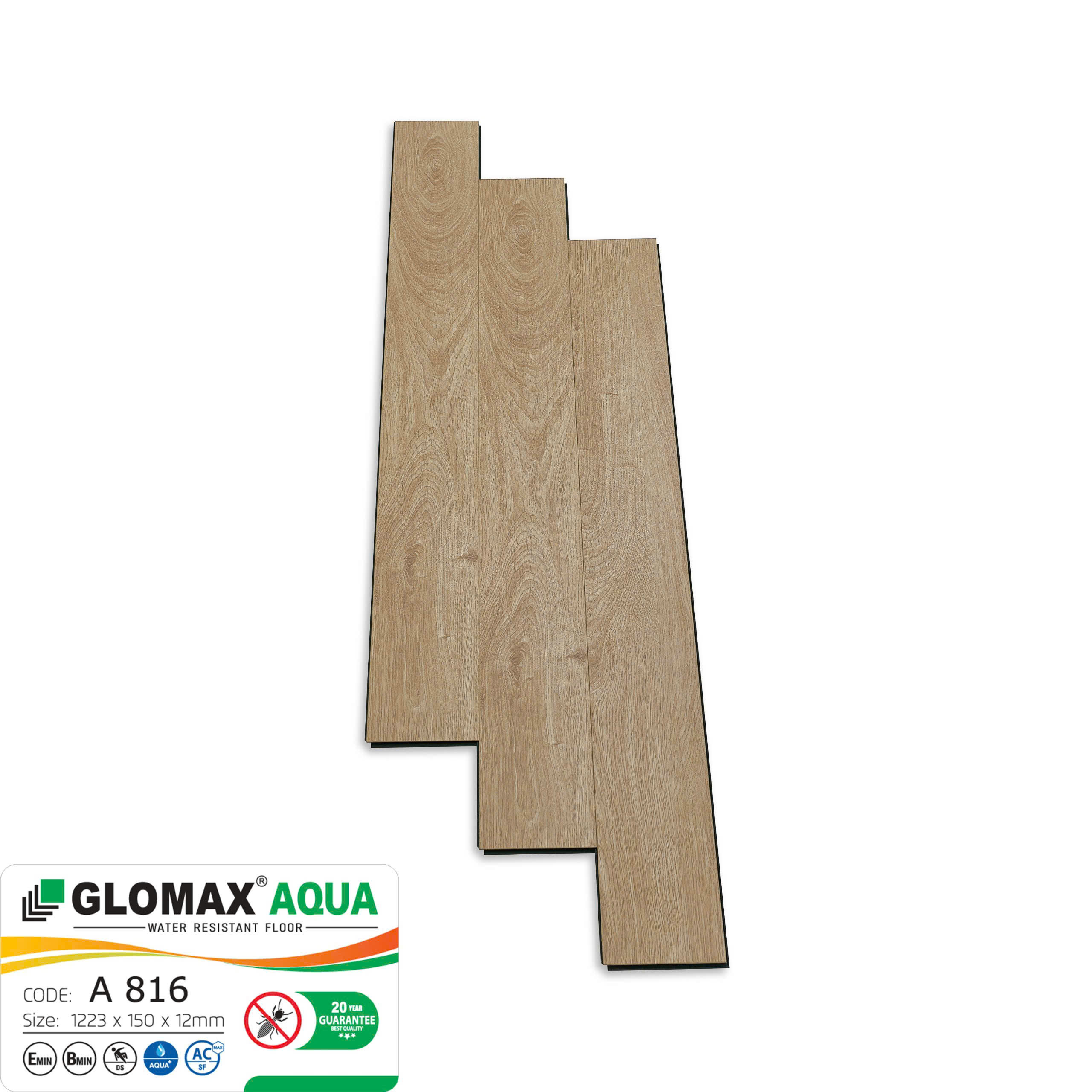 SÀN GỖ GLOMAX 12MM CỐT XANH