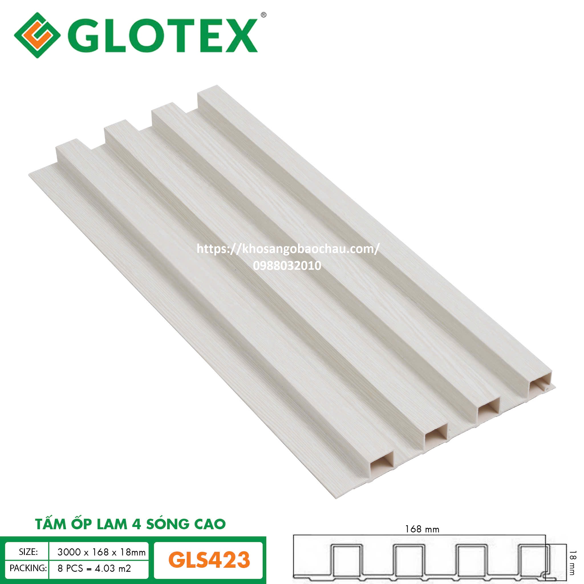 LAM 4 SÓNG CAO GLOTEX GLS423