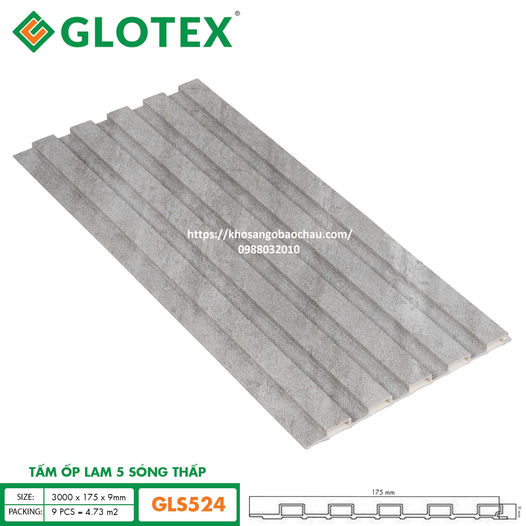 LAM 5 SÓNG THẤP GLOTEX GLS524