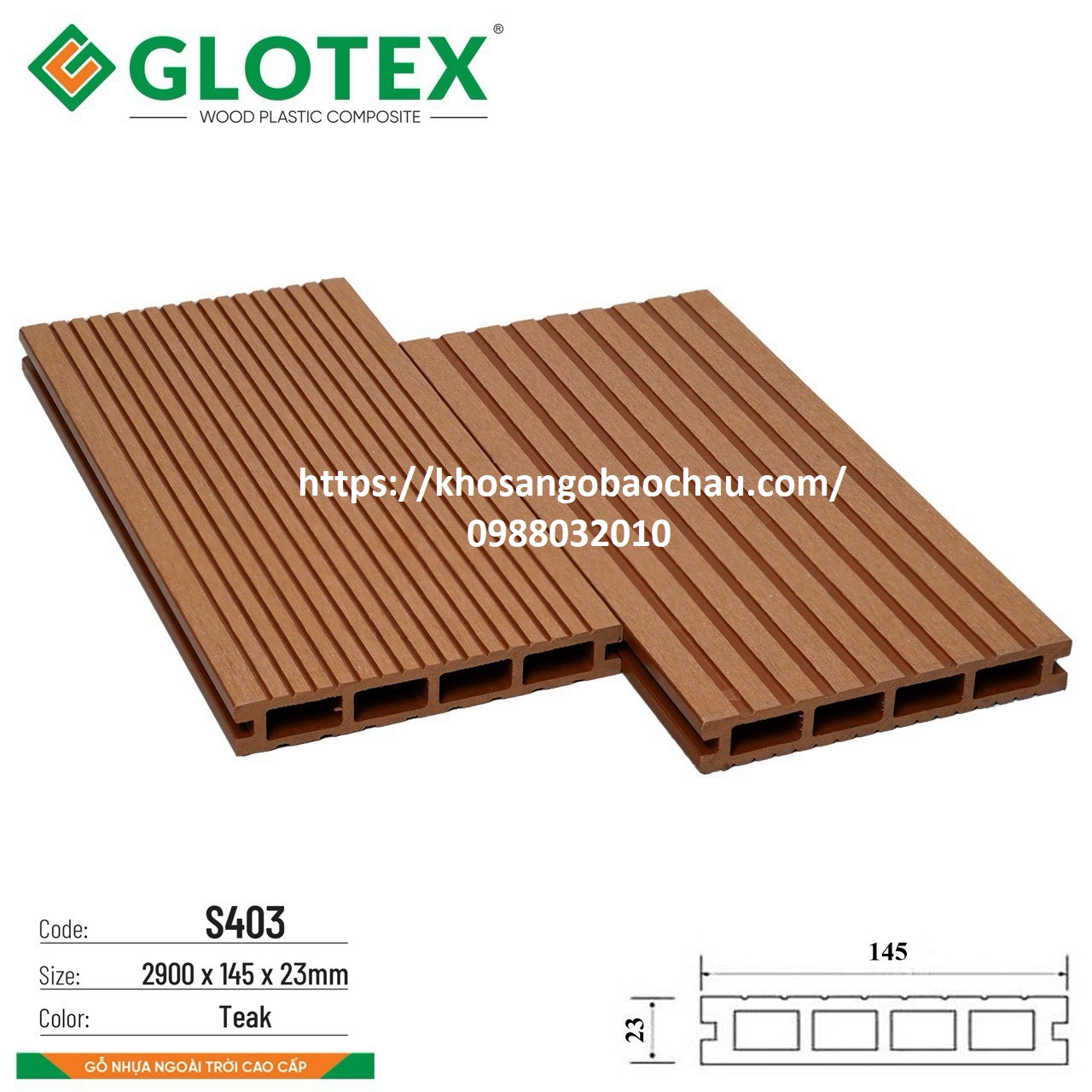 SÀN GỖ NGOÀI TRỜI GLOTEX S403