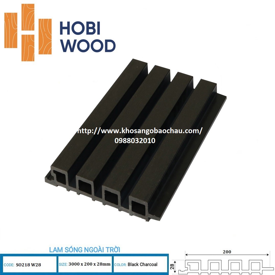 LAM SÓNG NGOÀI TRỜI HOBIWOOD- BLACK CHARCOAL