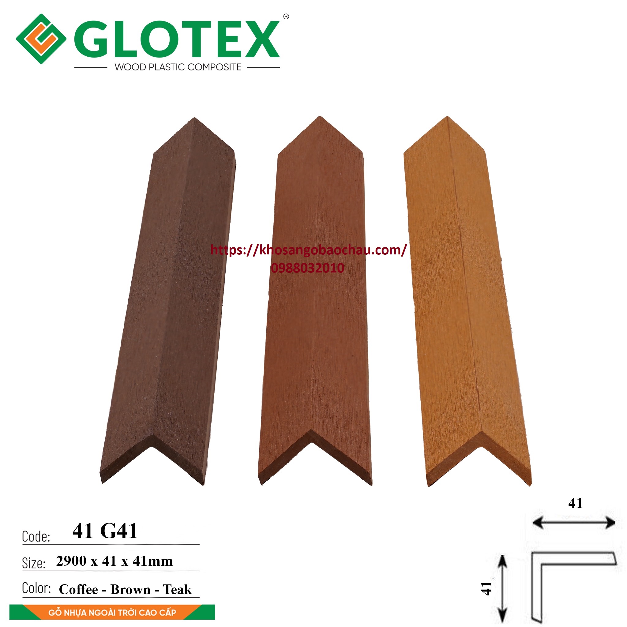 NẸP NHỰA V41 NGOÀI TRỜI GLOTEX