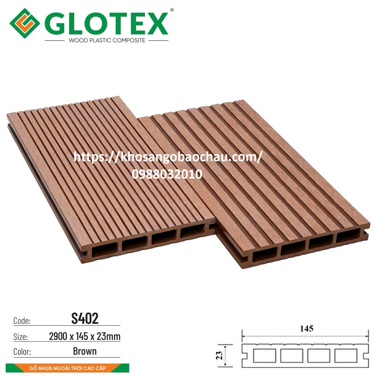 SÀN GỖ NGOÀI TRỜI GLOTEX S402