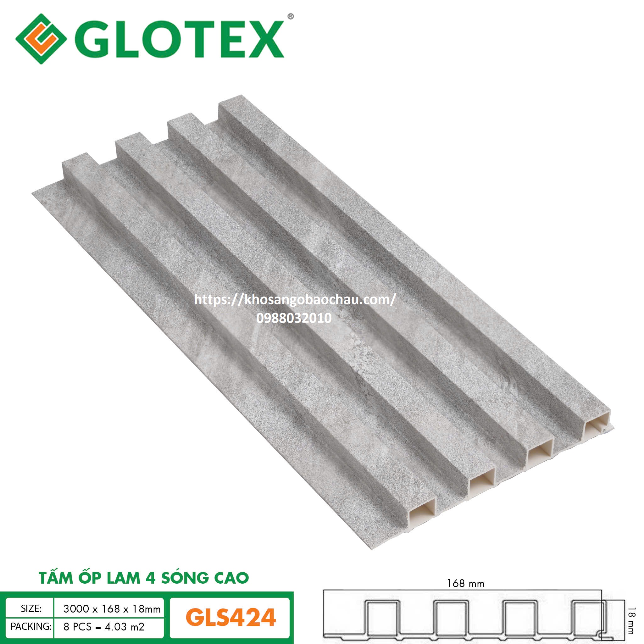 LAM 4 SÓNG CAO GLOTEX GLS424