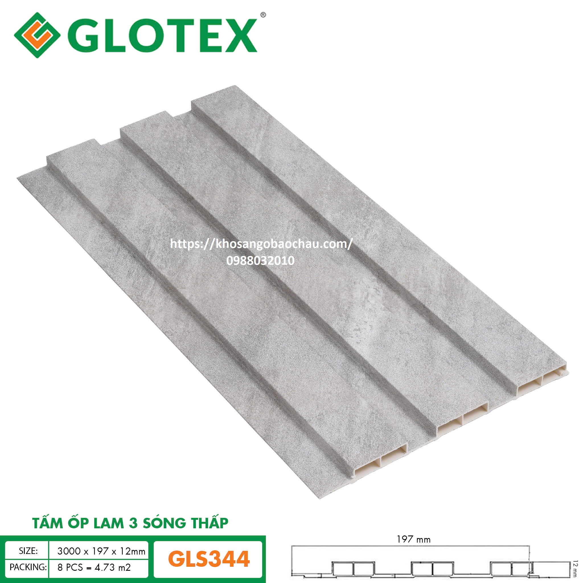 LAM 3 SÓNG GLOTEX GLS344