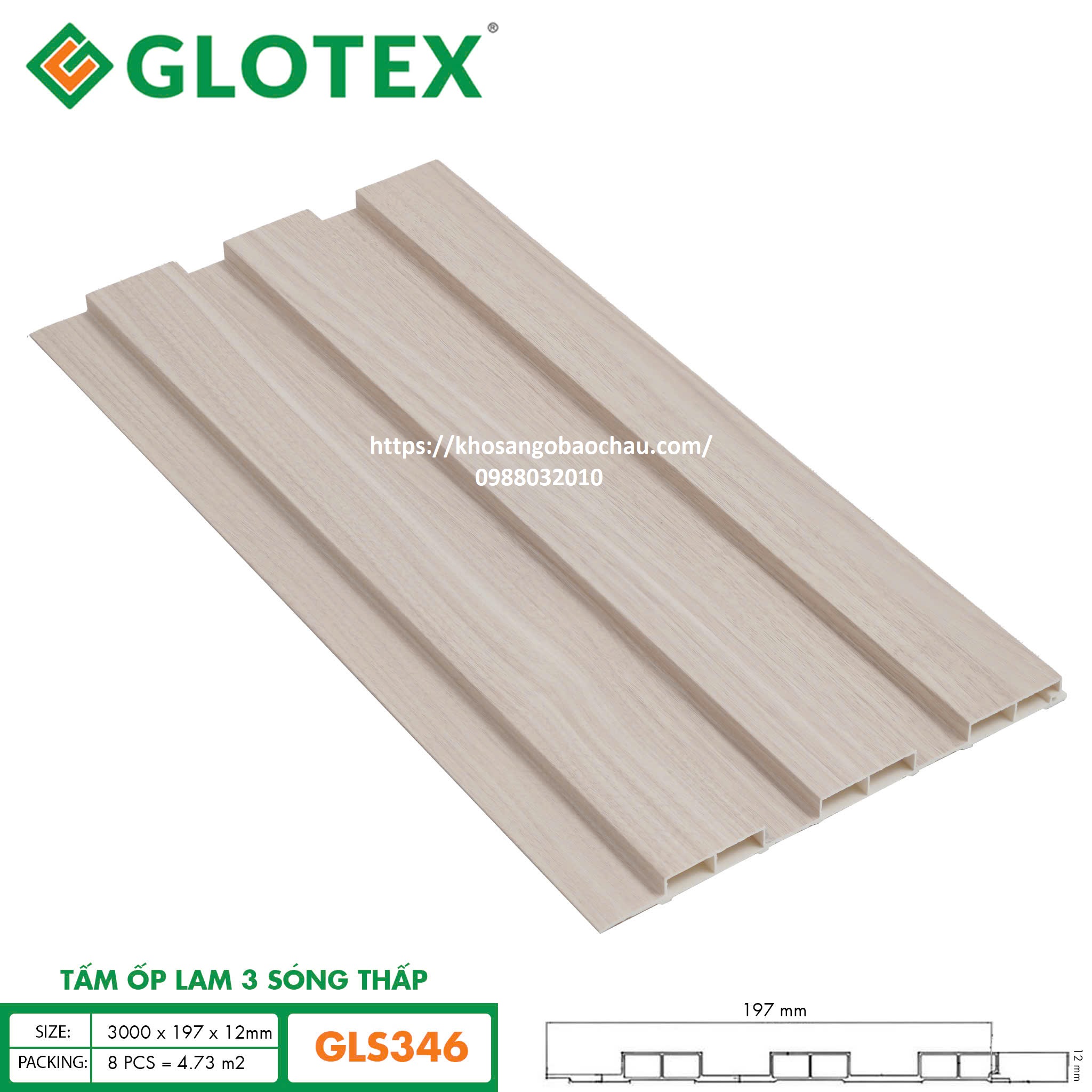 LAM 3 SÓNG GLOTEX GLS346