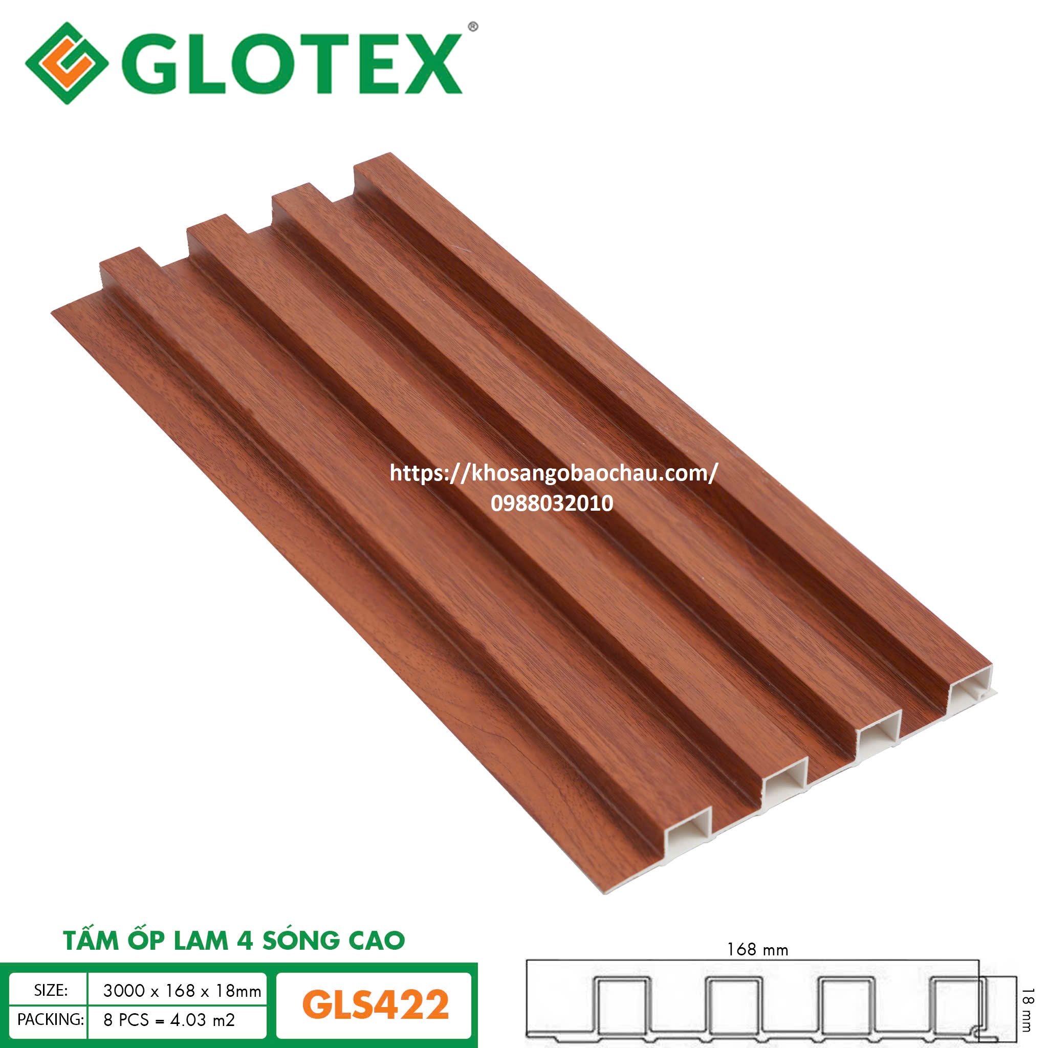 LAM 4 SÓNG CAO GLOTEX GLS422