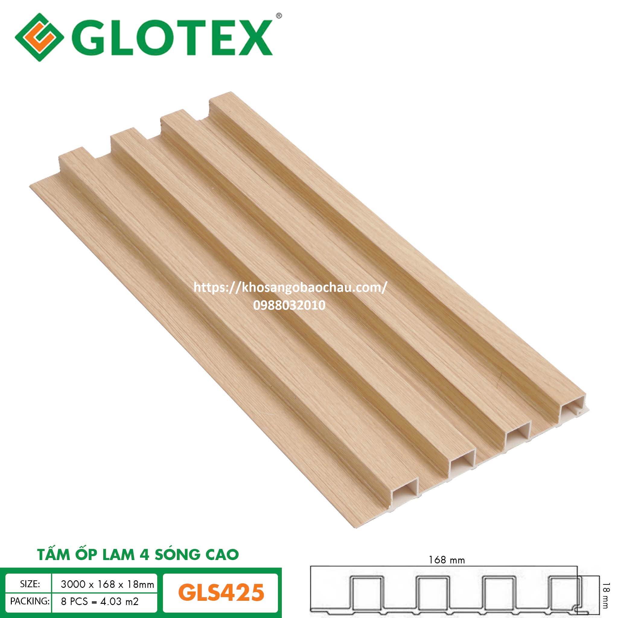 LAM 4 SÓNG CAO GLOTEX GLS425