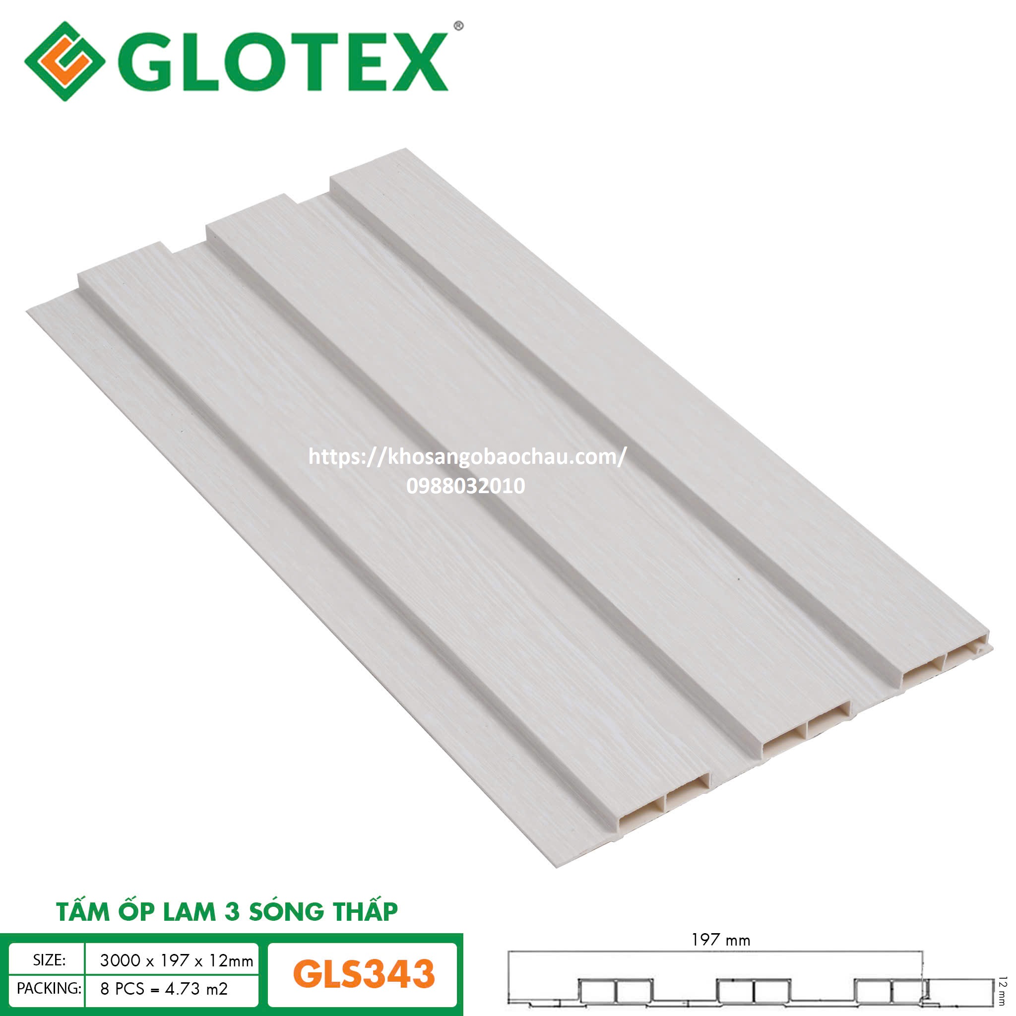 LAM 3 SÓNG GLOTEX GLS343