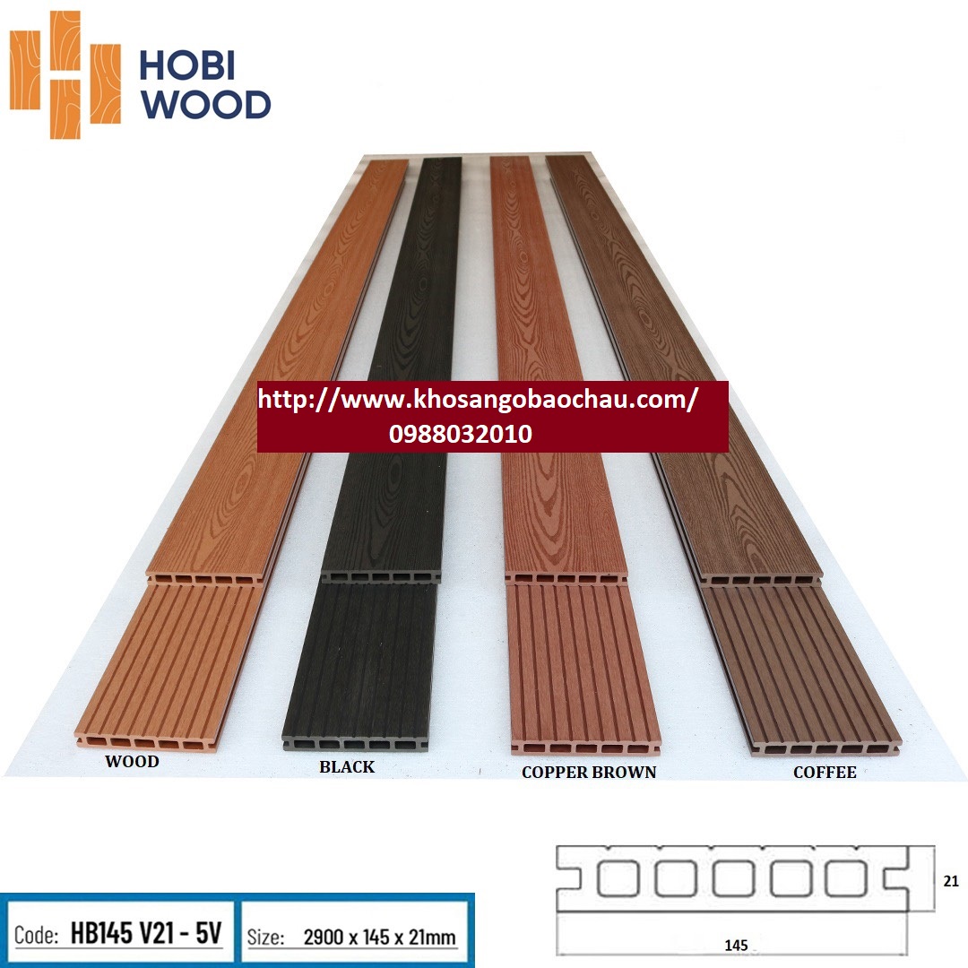 SÀN GỖ NGOÀI TRỜI 5 LỖ HOBIWOOD